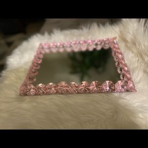 Pink Glam Mirrored Perfume and Vanity Makeup Tray